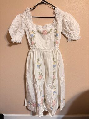 For Love & Lemons White Eyelet Square Neck Top